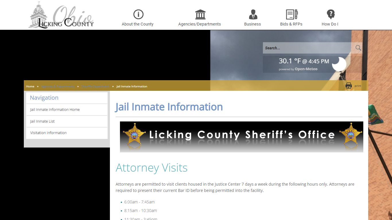 Licking County - Jail Inmate Information